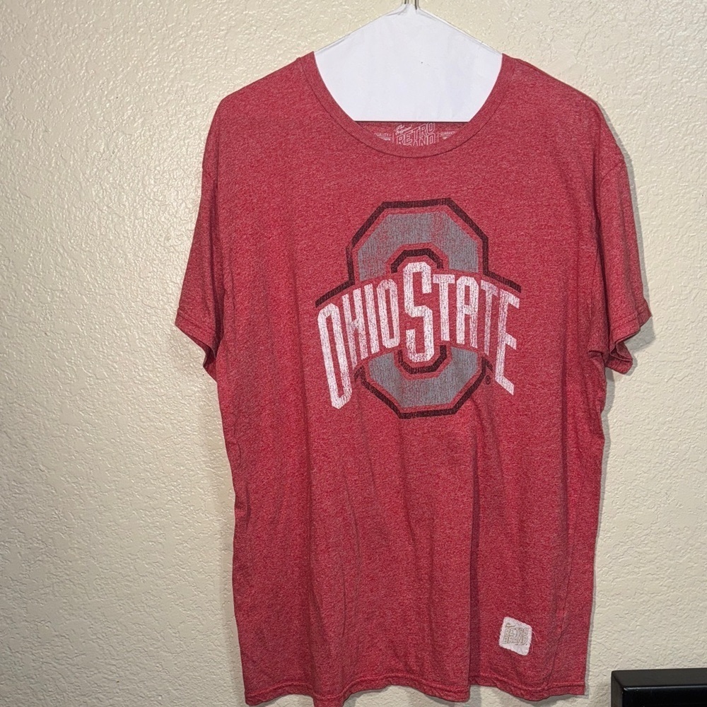 The Original Retro Brand Ohio State Buckeyes T-Shirt L Red NCAA Graphic Tee